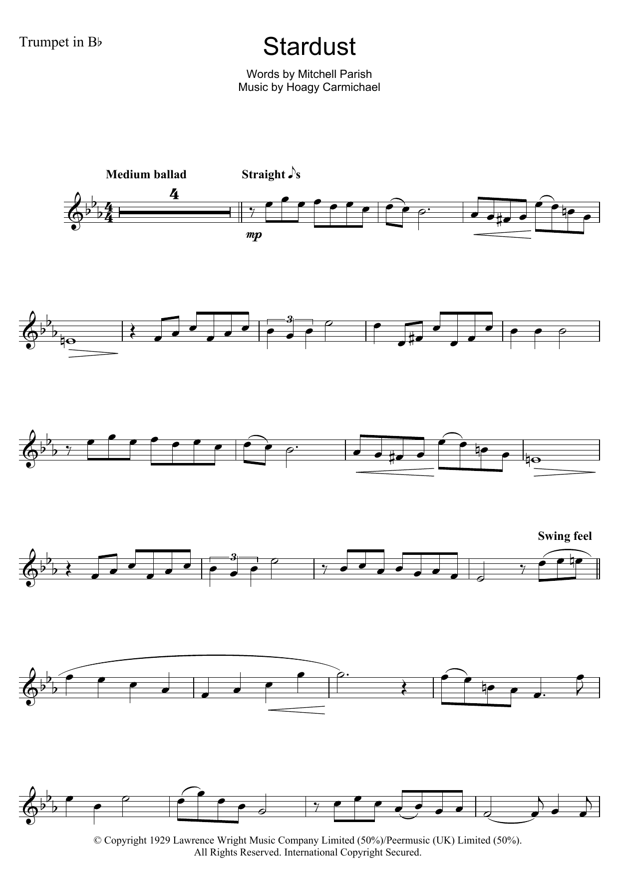 Produktgalerie: Seite 1 von 1 Stardust, Hoagy Carmichael, Trompete