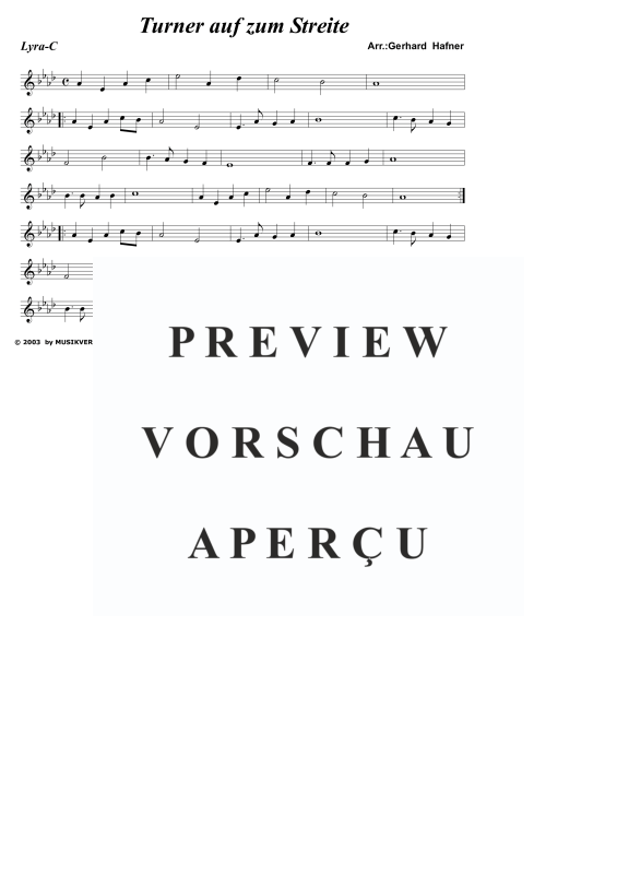 Product gallery: Page 11 of 11 Turner auf zum Streite, , (large wind orchestra)