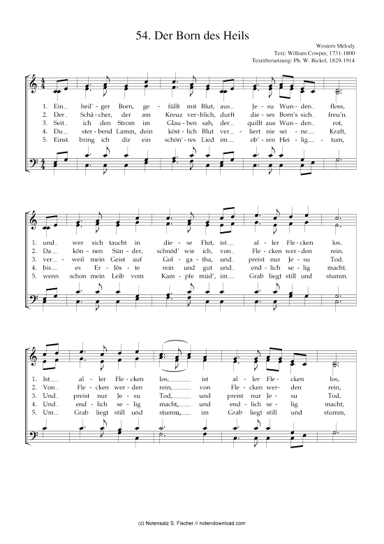 Product picture to: Der Born des Heils  Western Melody / William Cowper, 1731-1800 