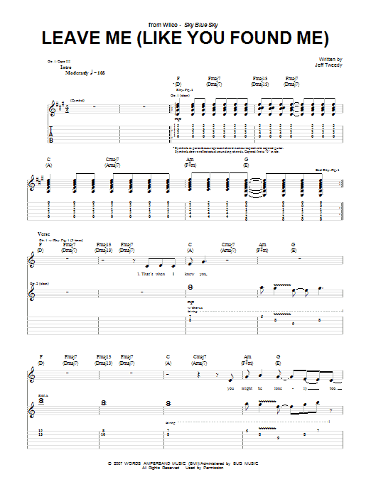 Product gallery: Page 1 of 1 Leave Me (Like You Found Me), Wilco