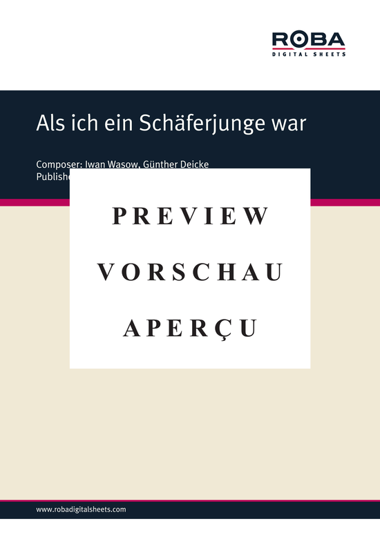 Product gallery: Page 2 of 3 Als ich ein Schäferjunge war , , Piano and Voice