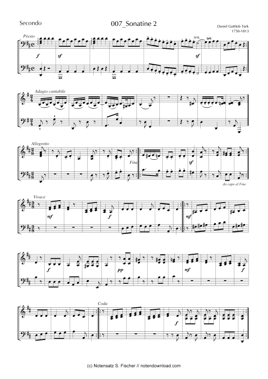 Produktbild zu: Sonatine Daniel Gottlob Türk (1756-1813) 