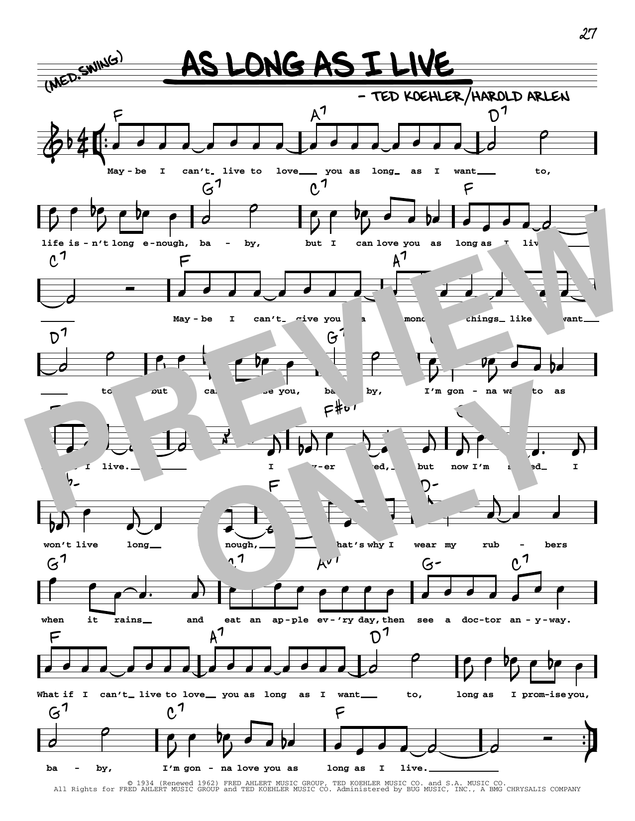 Product picture to: As Long As I Live (arr. Robert Rawlins)