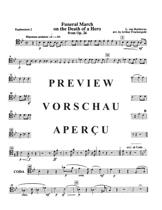 Produktgalerie: Seite 9 von 14 Funeral March on the Death of a Hero , , (Tuba Ensemble EEEE/TTT + Pauken)