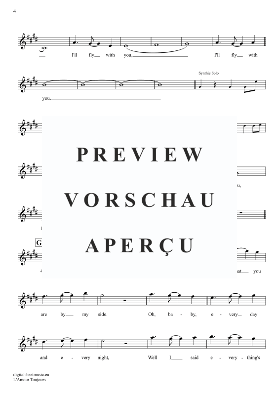 Produktgalerie: Seite 5 von 6 L'Amour Toujours, Gigi D'Agostino, Klarinette in B