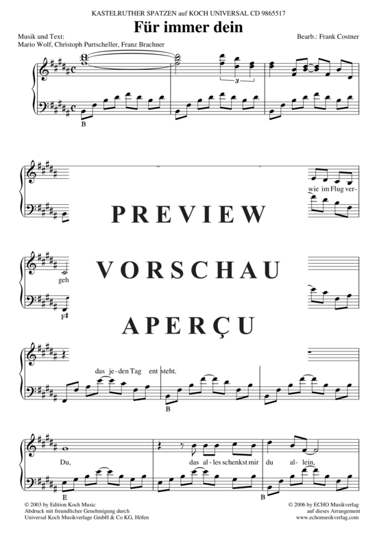 Produktgalerie: Seite 2 von 5 Für immer dein, Kastelruther Spatzen, 