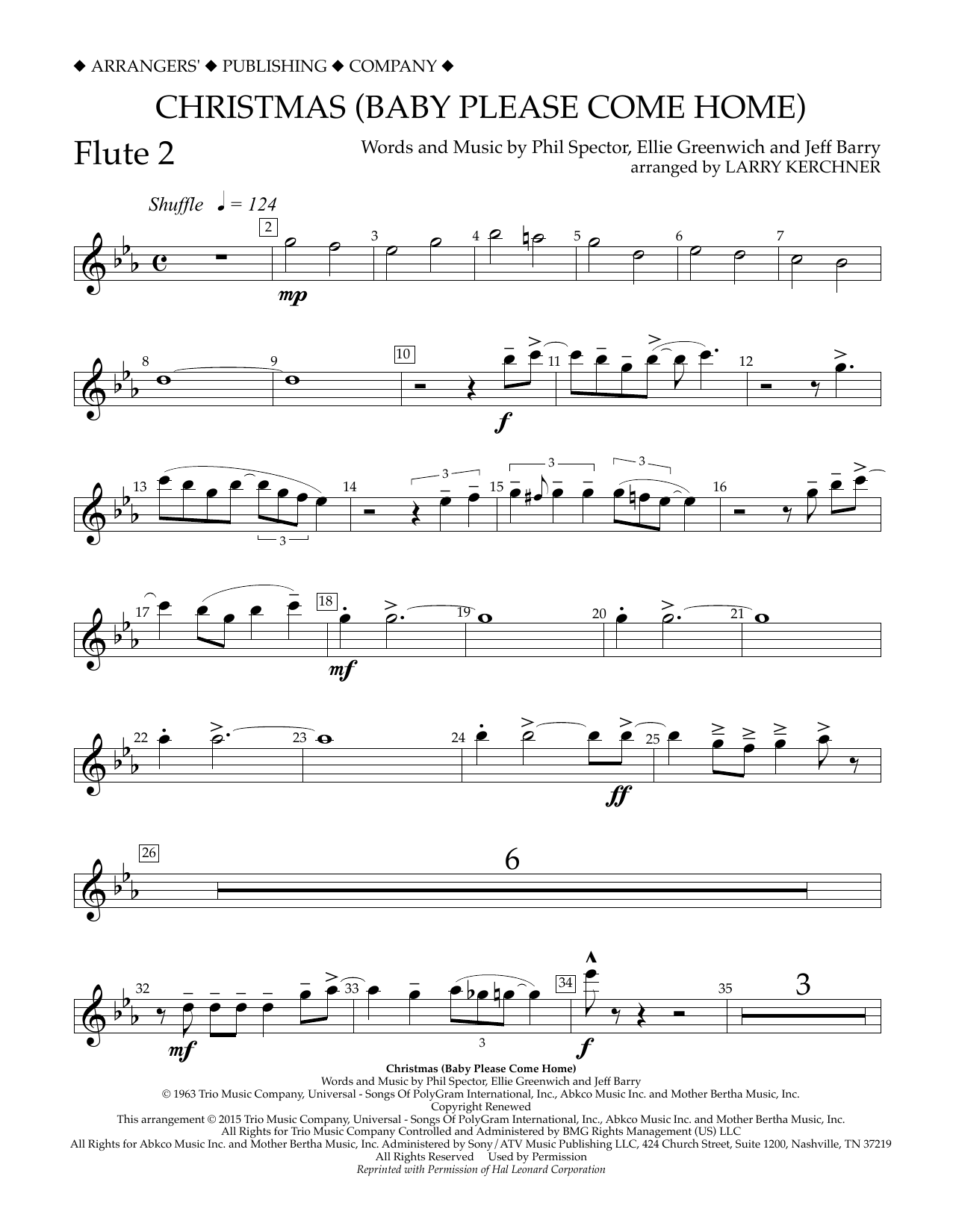 Product gallery: Page 1 of 1 Christmas (Baby Please Come Home) - Flute 2, Larry Kerchner