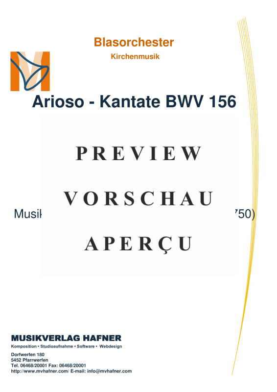 gallery: Arioso - Kantate BWV 156, , (large wind orchestra)
