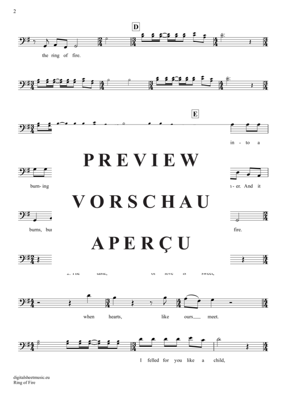 Produktgalerie: Seite 3 von 4 Ring of fire , Cash, Johnny, (Violon-Cello)