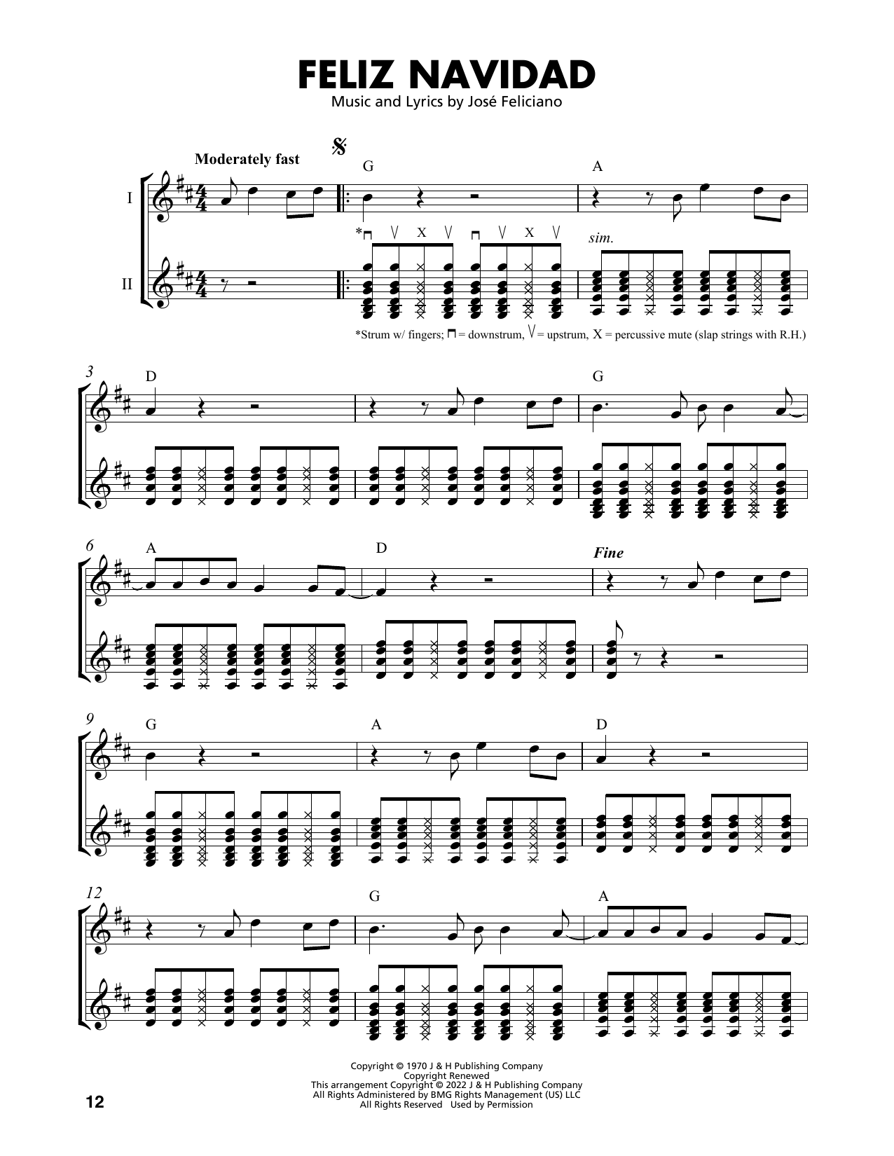 Produktgalerie: Seite 1 von 1 Feliz Navidad (arr. Mark Phillips), Jose Feliciano, Gitarre