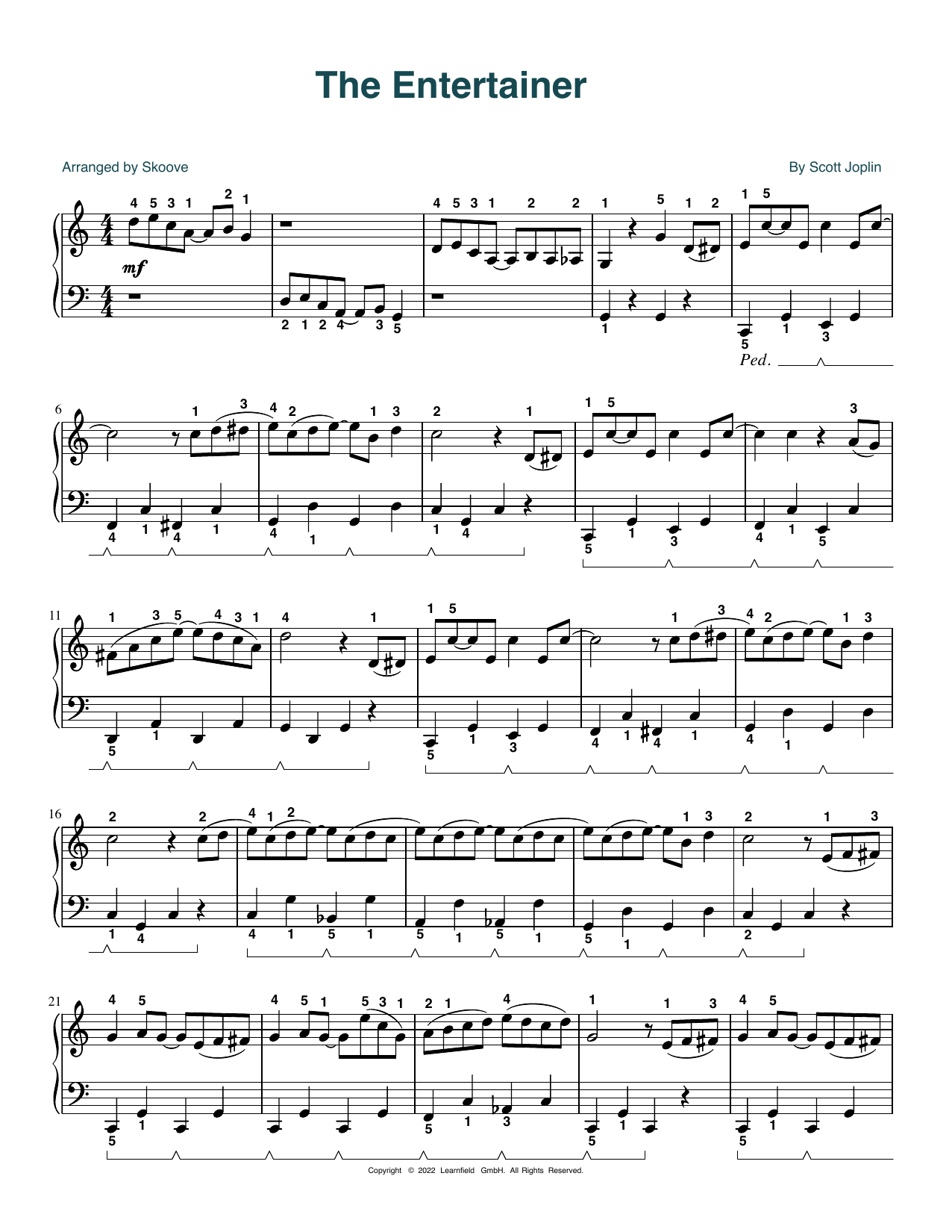 Produktbild zu: The Entertainer (arr. Skoove)