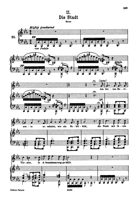 gallery: Die Stadt D.957-11 (Schwanengesang) , ,  (Gesang hoch + Klavier)