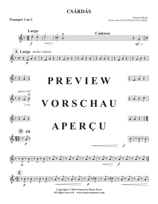 Produktgalerie: Seite 15 von 21 Czardas , , (Blechbläser Quartett + Horn in F Solo)