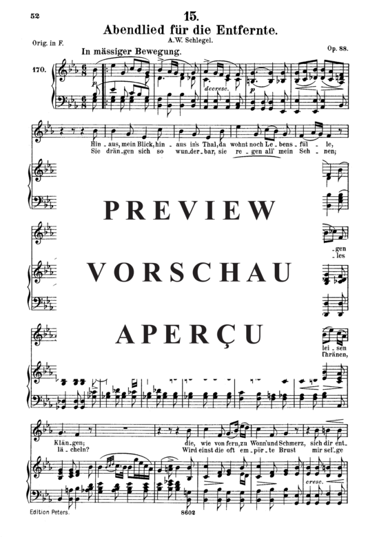 gallery: Abendlied für die Entfernte D.856 , , (Gesang mittel + Klavier)