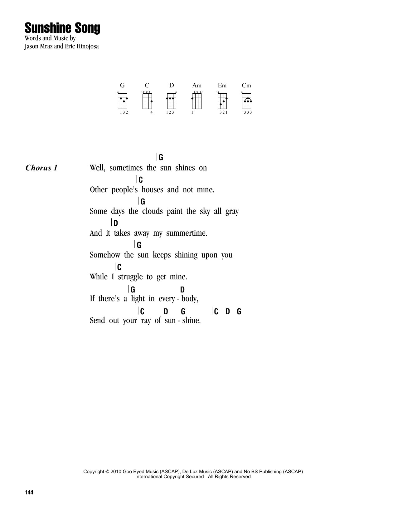 Product gallery: Page 1 of 1 Sunshine Song, Jason Mraz