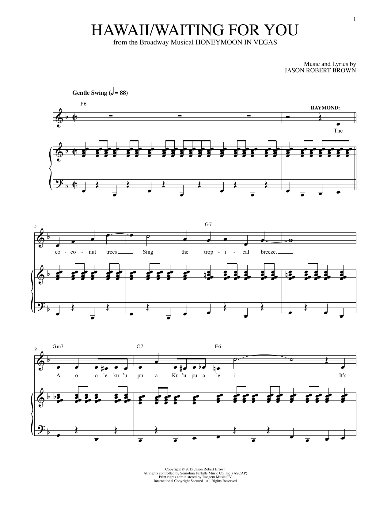 Produktbild zu: Hawaii/Waiting For You (from Honeymoon in Vegas)