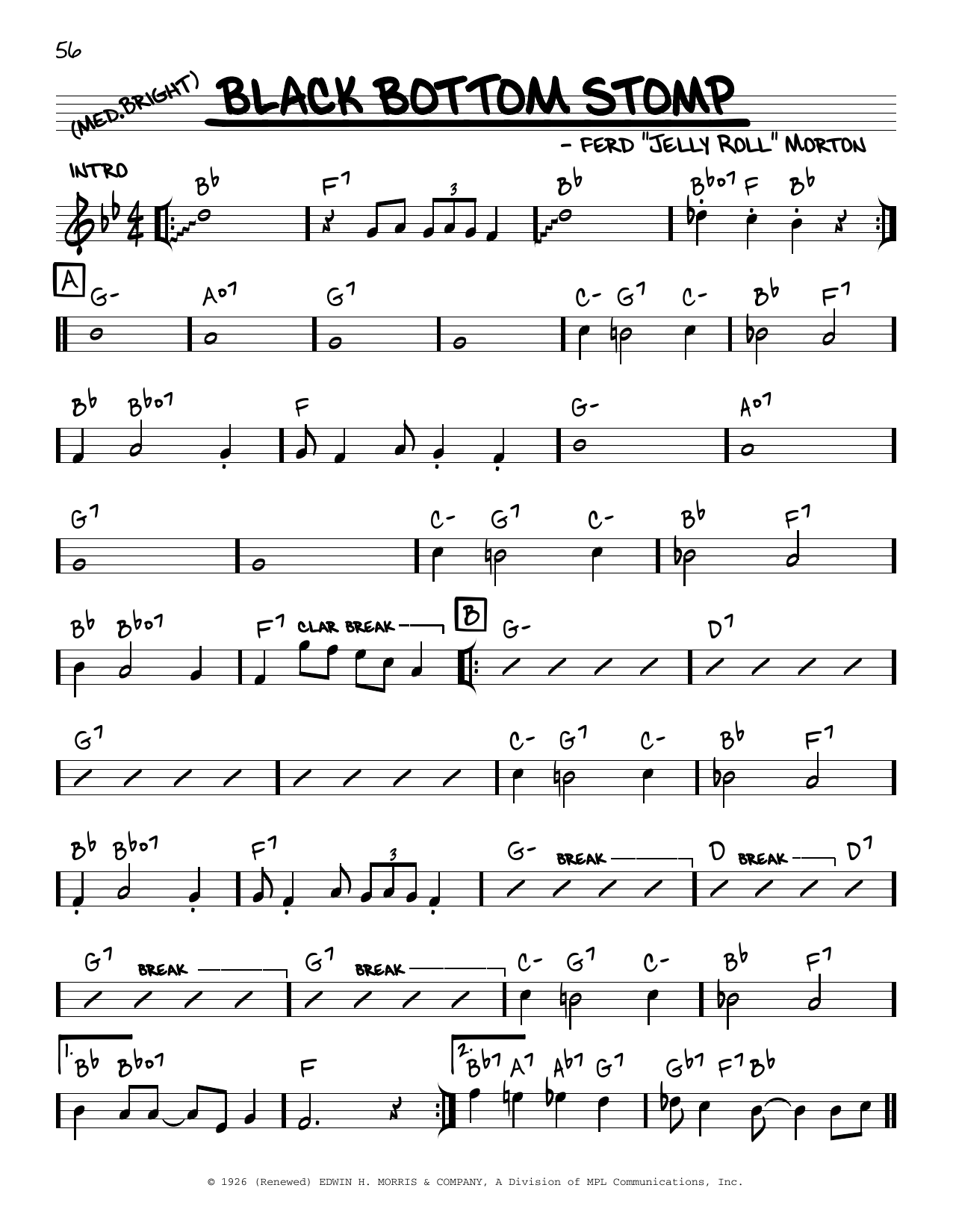 Produktbild zu: Black Bottom Stomp (arr. Robert Rawlins)