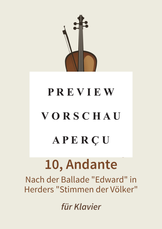 Product gallery: Page 2 of 8 Ballade Nr. 1, op. 10, Andante - Nach der Ballade Edward in Herders Stimmen der Völker , , Piano Solo