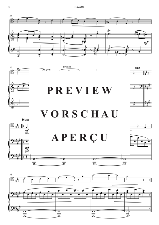 Product gallery: Page 6 of 9 Gavotte - Nr. 2 aus Vier Stücke op. 24 , , (Cello + Klavier)