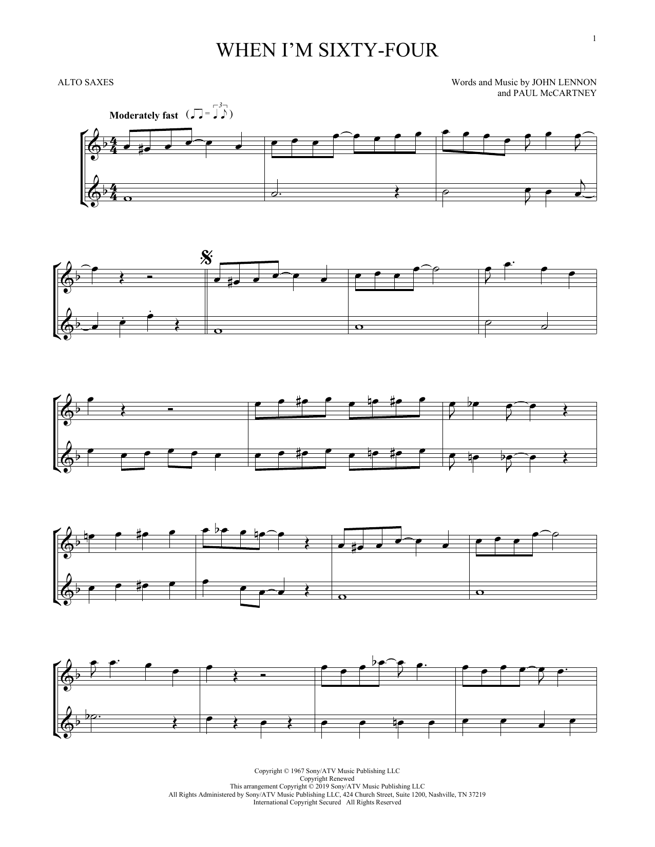Product gallery: Page 1 of 1 When I'm Sixty-Four, The Beatles