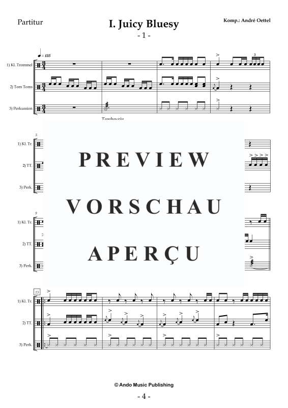 Produktgalerie: Seite 6 von 11 5 Ensemble Stücke für drei Percussion Spieler, , Perkussion Ensemble Trio