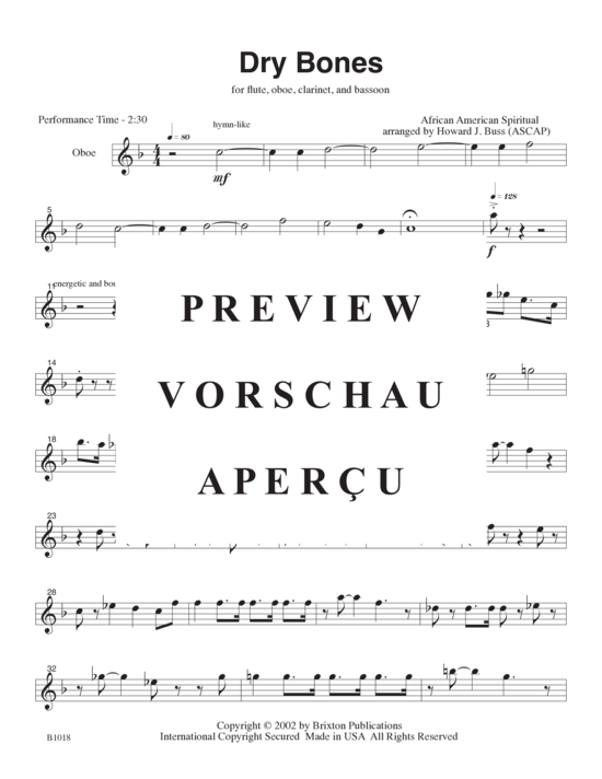 Produktgalerie: Seite 10 von 15 Dry Bones , , (Flöte, Klarinette, Oboe und Fagott)