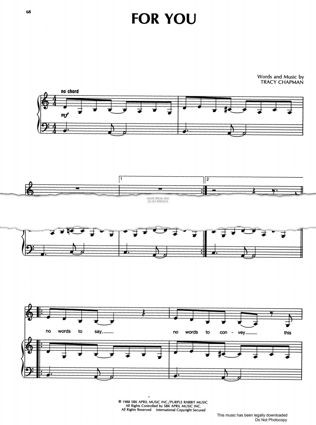 Produktgalerie: Seite 1 von 1 For You, Tracy Chapman, Gesang, Klavier