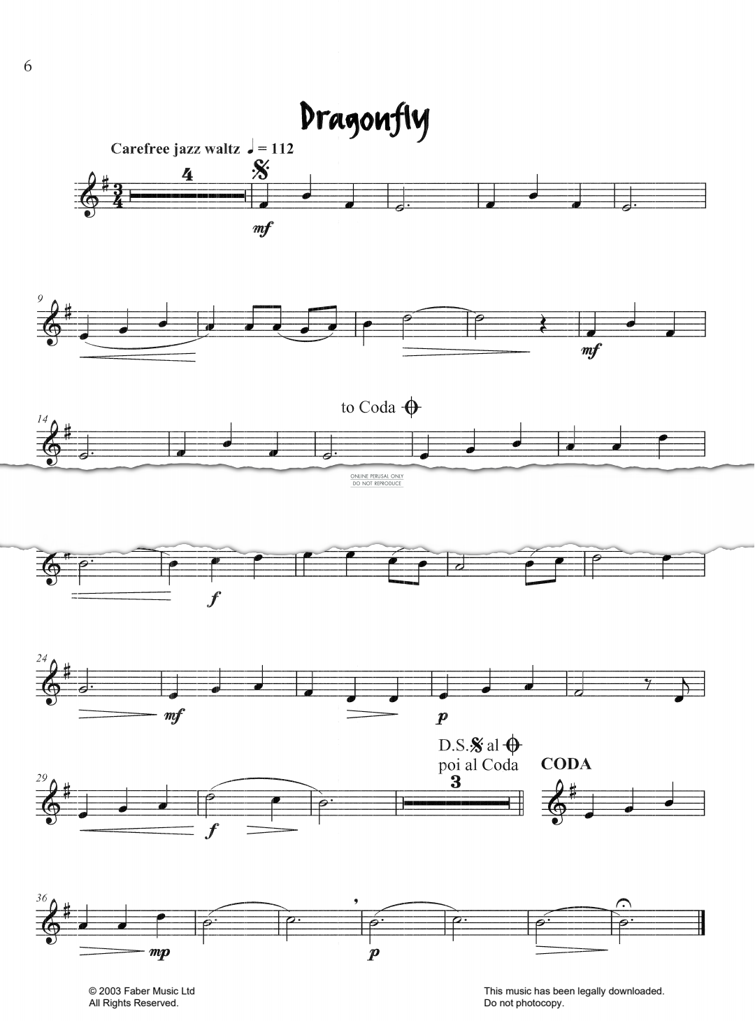 Produktgalerie: Seite 1 von 1 Dragonfly (from 'Easy Jazzin' About), Pam Wedgwood, Horn, Klavier