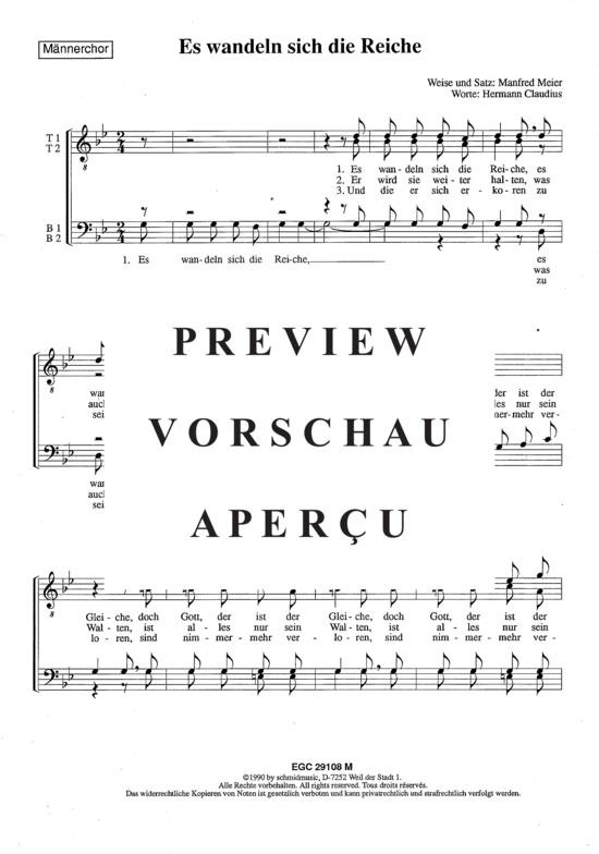 Product gallery: Page 2 of 3 Es wandeln sich die Reiche , , (male choir)