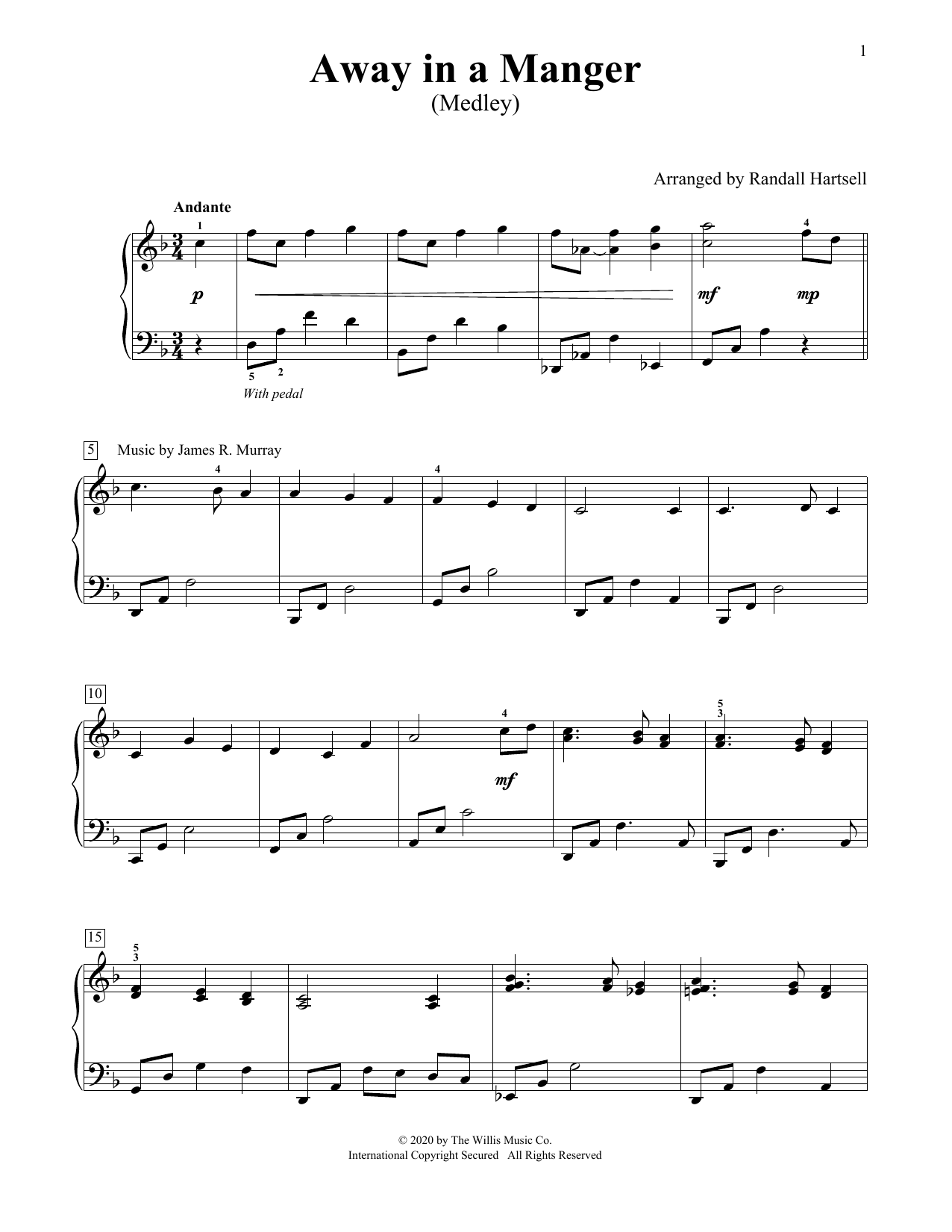 Produktbild zu: Away In A Manger (Medley) (arr. Randall Hartsell)