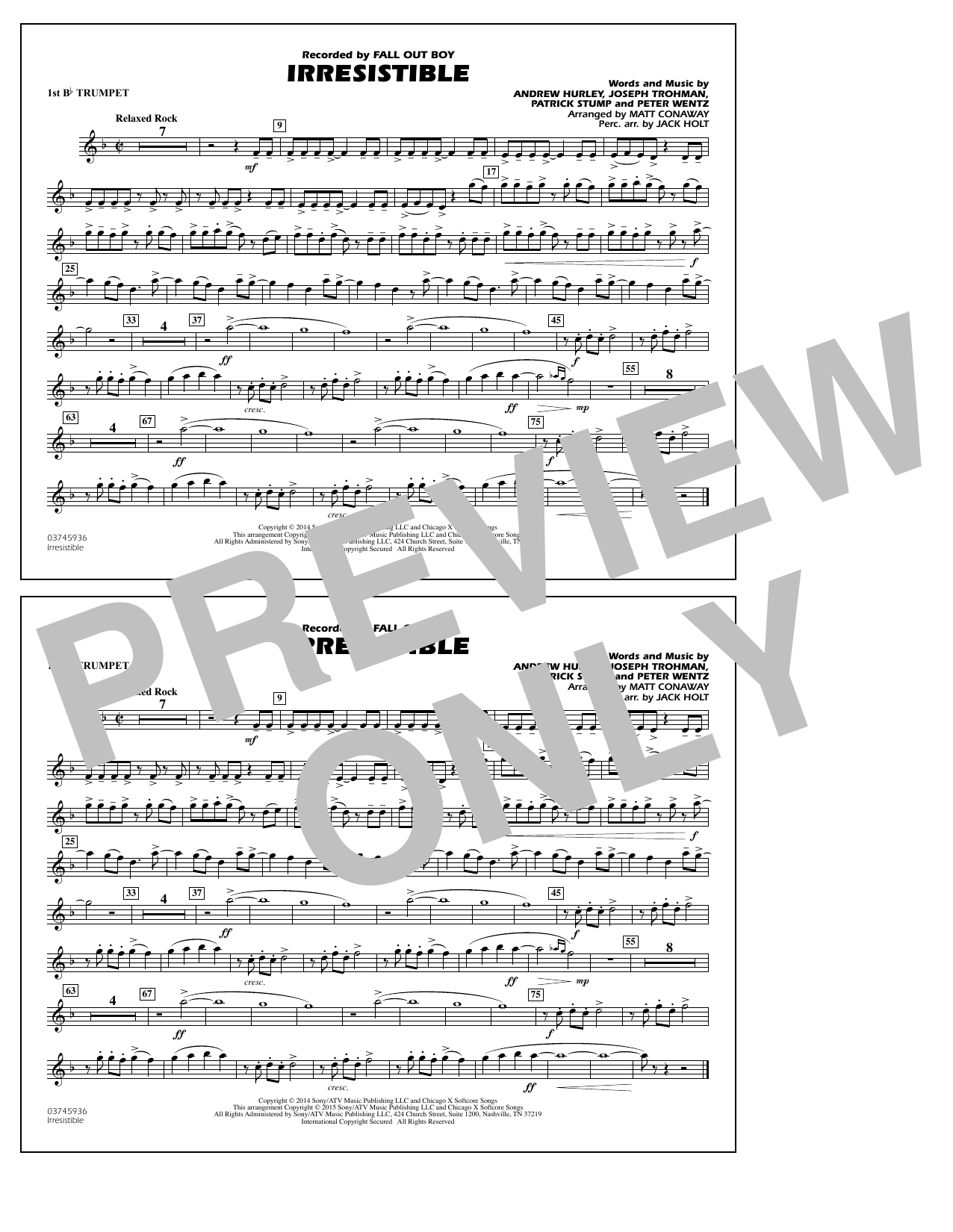 Product picture to: Irresistible - 1st Bb Trumpet