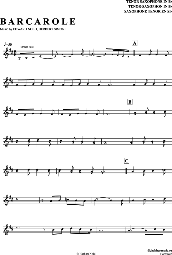 Product picture to: Barcarole Edward Simoni