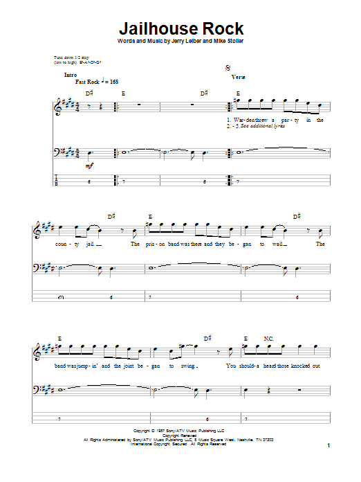 Produktgalerie: Seite 1 von 1 Jailhouse Rock, Elvis Presley, E-Bass