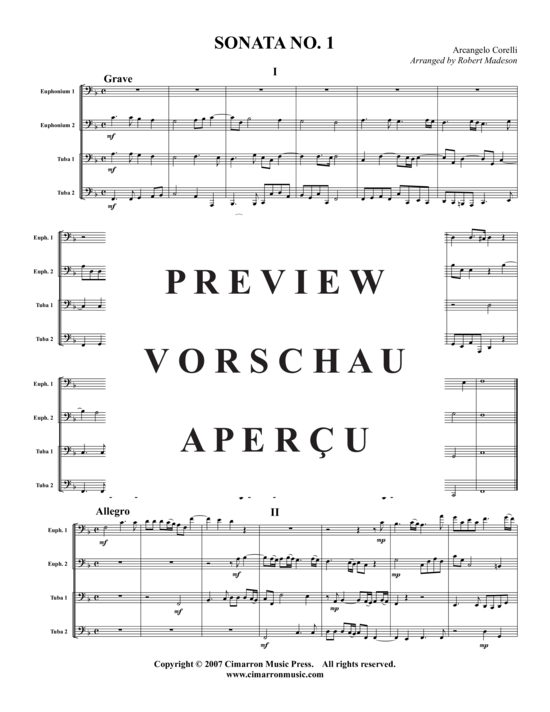 Product gallery: Page 2 of 21 Sonata Nr. 1 , , (Tuba Quartet: 2x Baritone, 2xTuba)