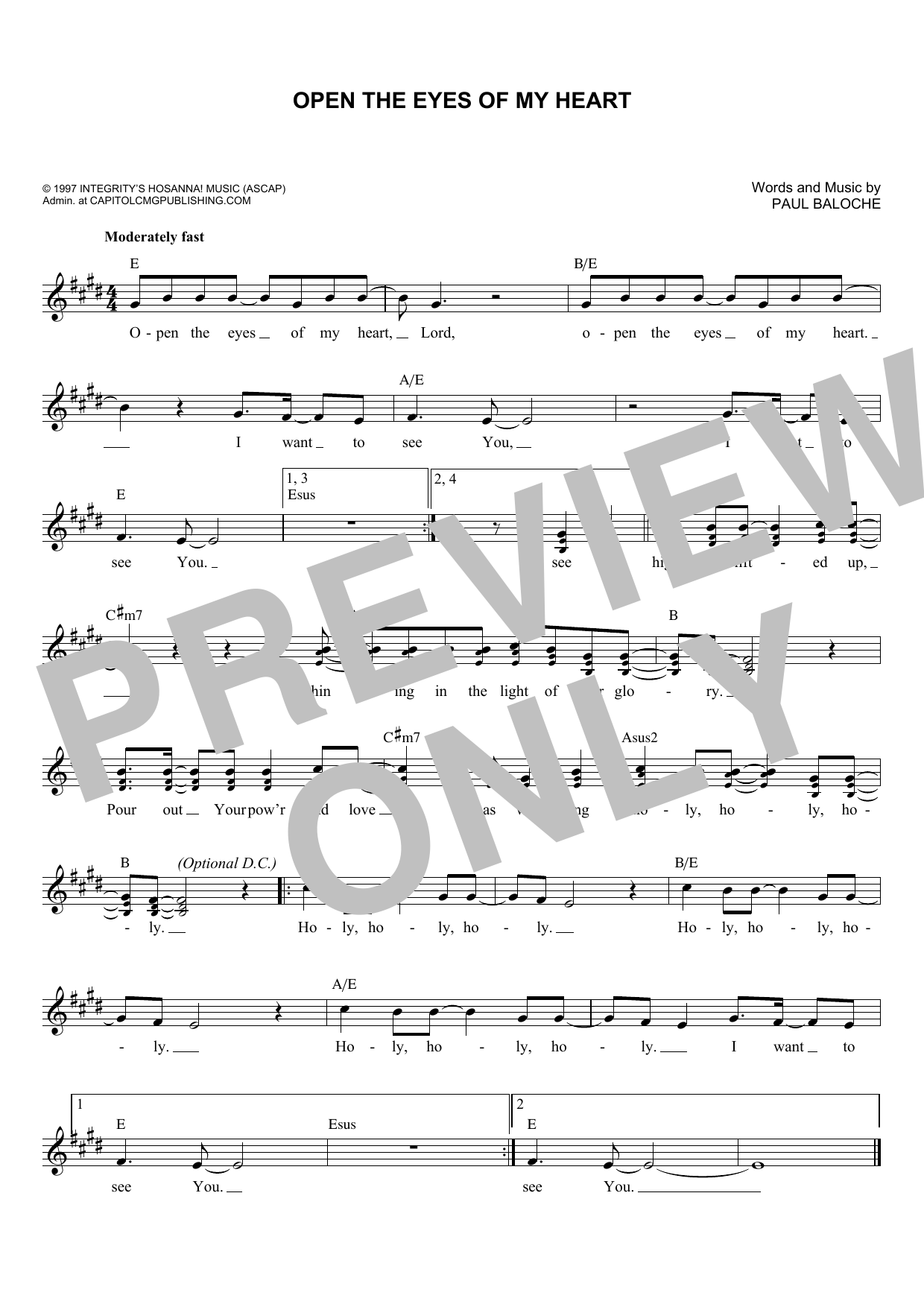 Produktgalerie: Seite 1 von 1 Open The Eyes Of My Heart, Paul Baloche