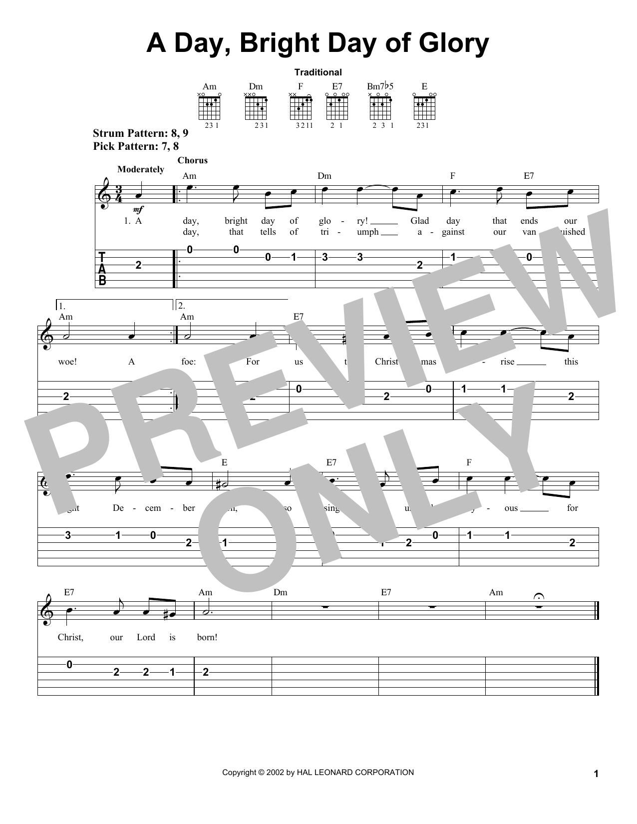 Product gallery: Page 1 of 1 A Day, Bright Day Of Glory, Traditional