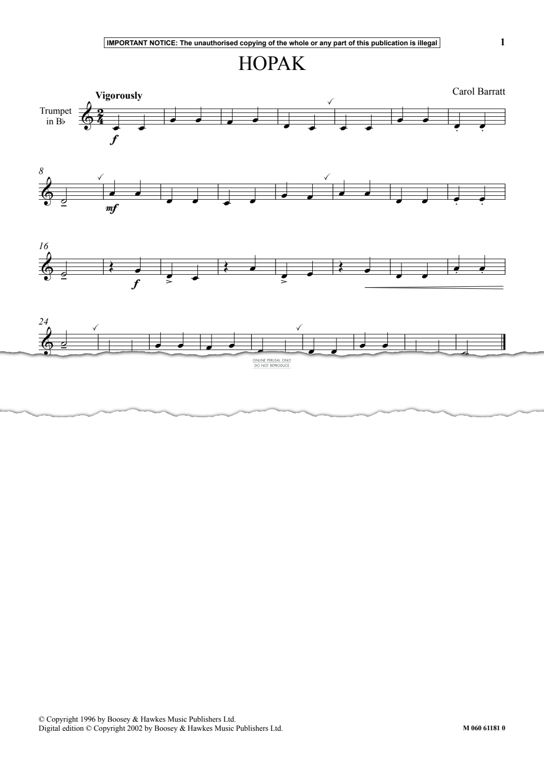 Produktgalerie: Seite 1 von 1 Hopak, Carol Barratt, Klavier, Trompete