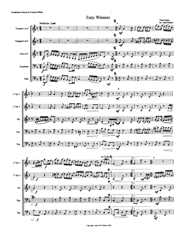 Produktgalerie: Seite 1 von 11 Easy Winners, , Blechbläser Quintett
