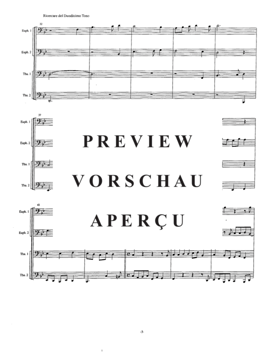Product gallery: Page 7 of 14 Ricercare del Duodecimo Tono , , (Tuba Quartett EETT)