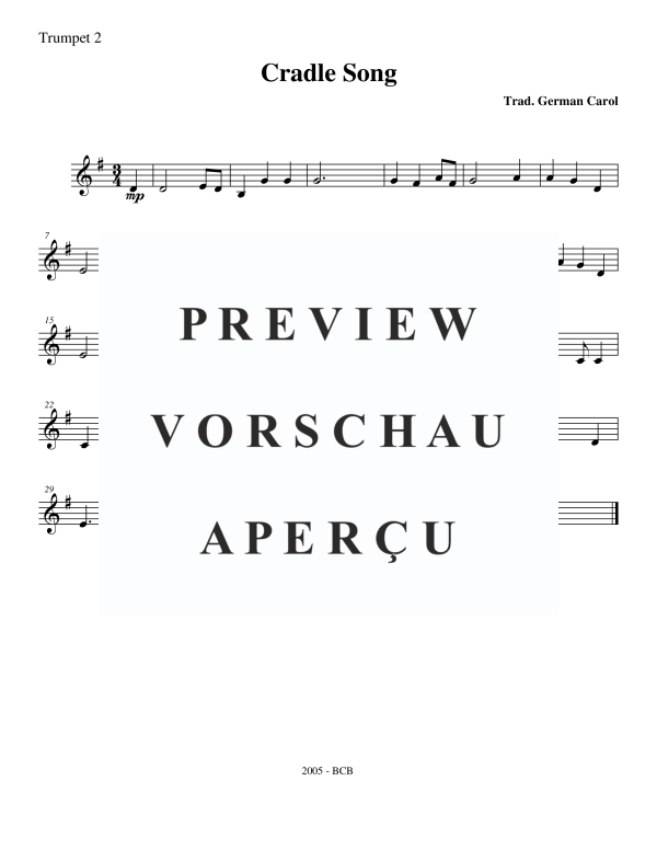 Produktgalerie: Seite 7 von 11 Cradle Song, , Blechbläser Quintett