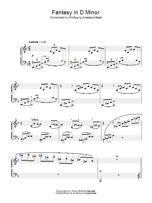 Product picture to: Fantasy In D Minor