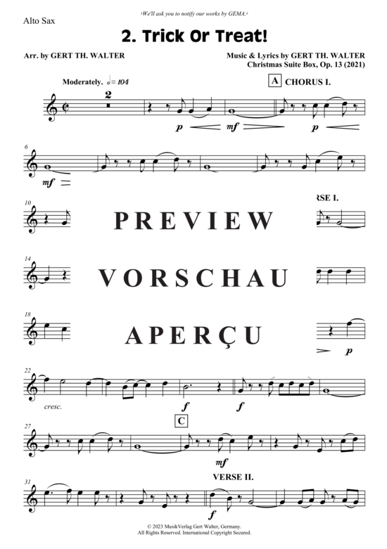 Produktgalerie: Seite 12 von 21 Trick Or Treat! , , (Jazz Combo Band + 2 Bläser)