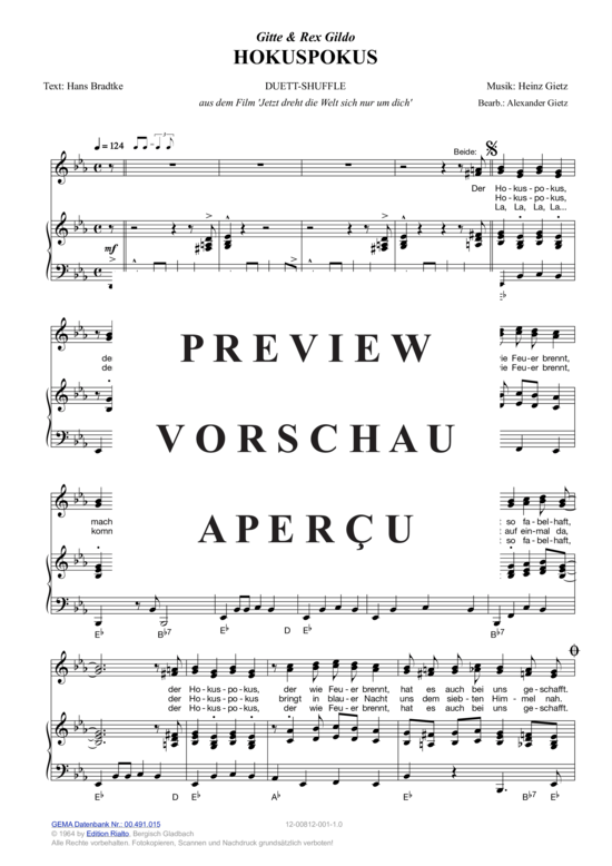Produktgalerie: Seite 3 von 3 Hokuspokus , Gitte & Gildo, Rex, Klavier und Gesang