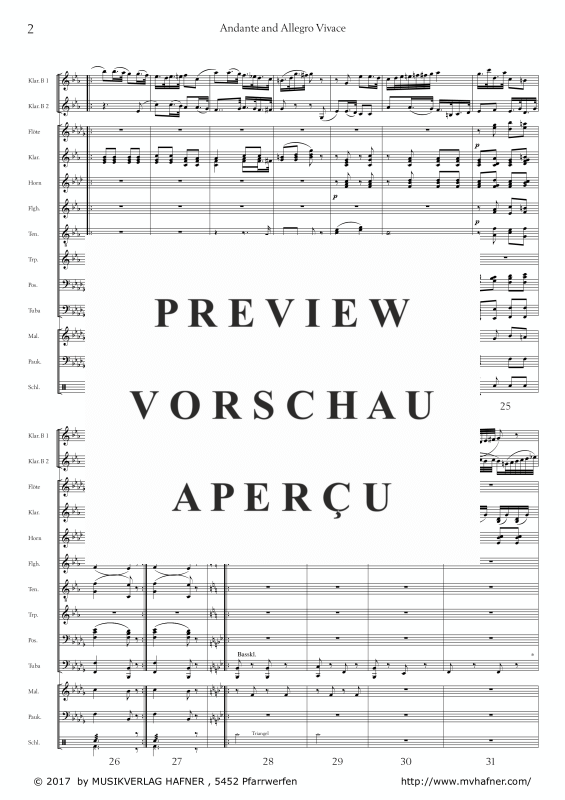 Product gallery: Page 7 of 11 Andante und Allegro Vivace, , (large wind orchestra)