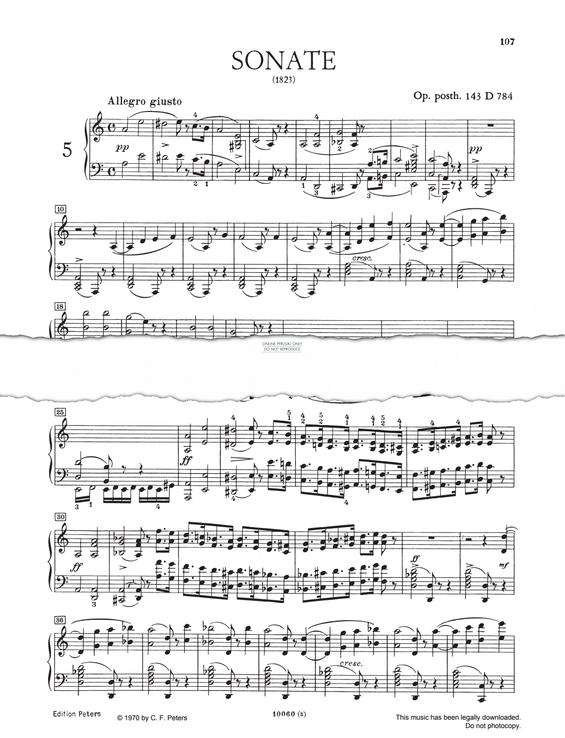 Produktgalerie: Seite 1 von 1 Piano Sonata Op. 143 D784, Franz Schubert, Klavier