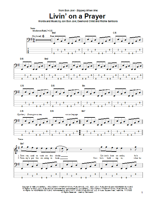 Product picture to:  Livin' On A Prayer - Bon Jovi