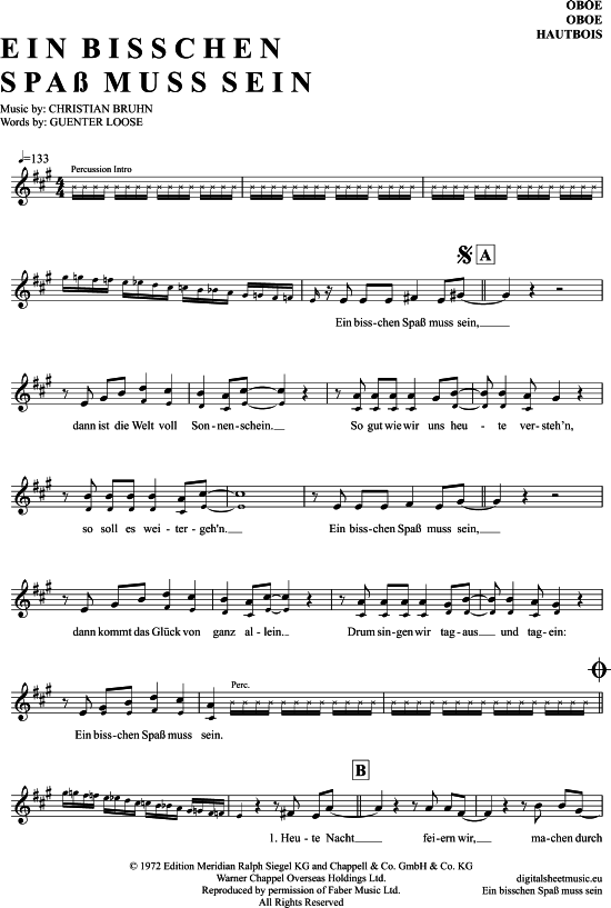Produktgalerie: Seite 1 von 4 Ein Bisschen Spaß Muss Sein , Blanco, Roberto, (Oboe)