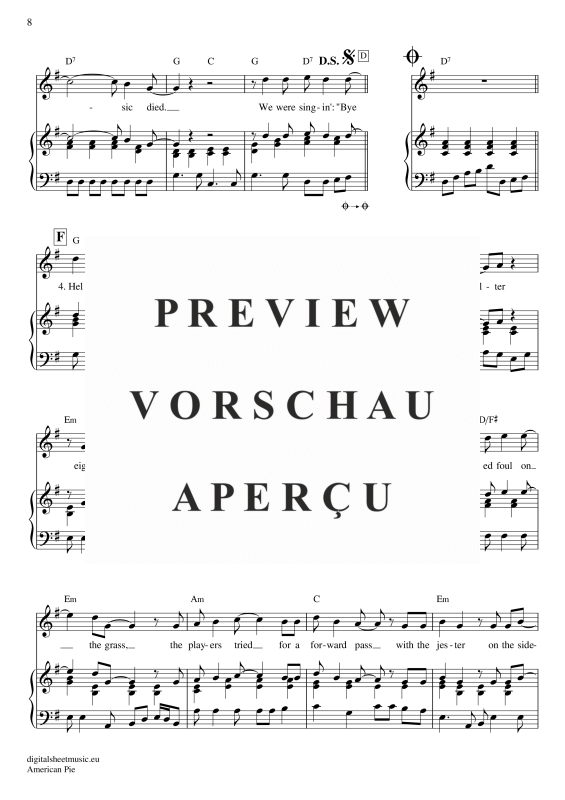 Product gallery: Page 9 of 11 American Pie , Mc Lean, Don, Piano and Voice