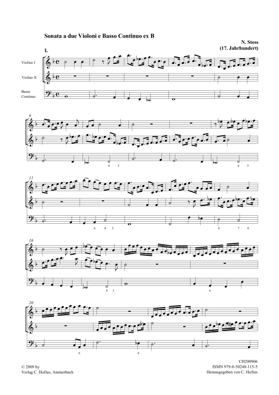gallery: Sonata für 2 Violinen und b.c., , (Zwei Violinen und Basso Continuo)