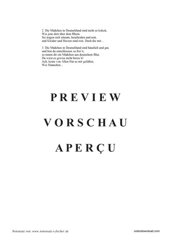 Product gallery: Page 3 of 3 Die Mädchen in Deutschland sind blühend und schön , , Piano and Voice